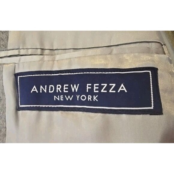 Andrew Fezza Men's 100% Cashmere Sport Jacket Coat Blazer Flannel Soft Size 43R - Picture 9 of 9